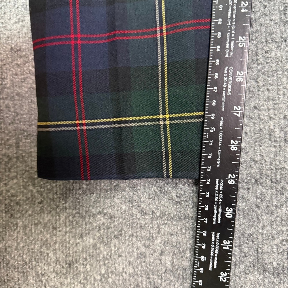Talbots Hampshire Pants Womens 8 Green Plaid Wool Blend Straight Leg Fully Lined - Picture 14 of 16